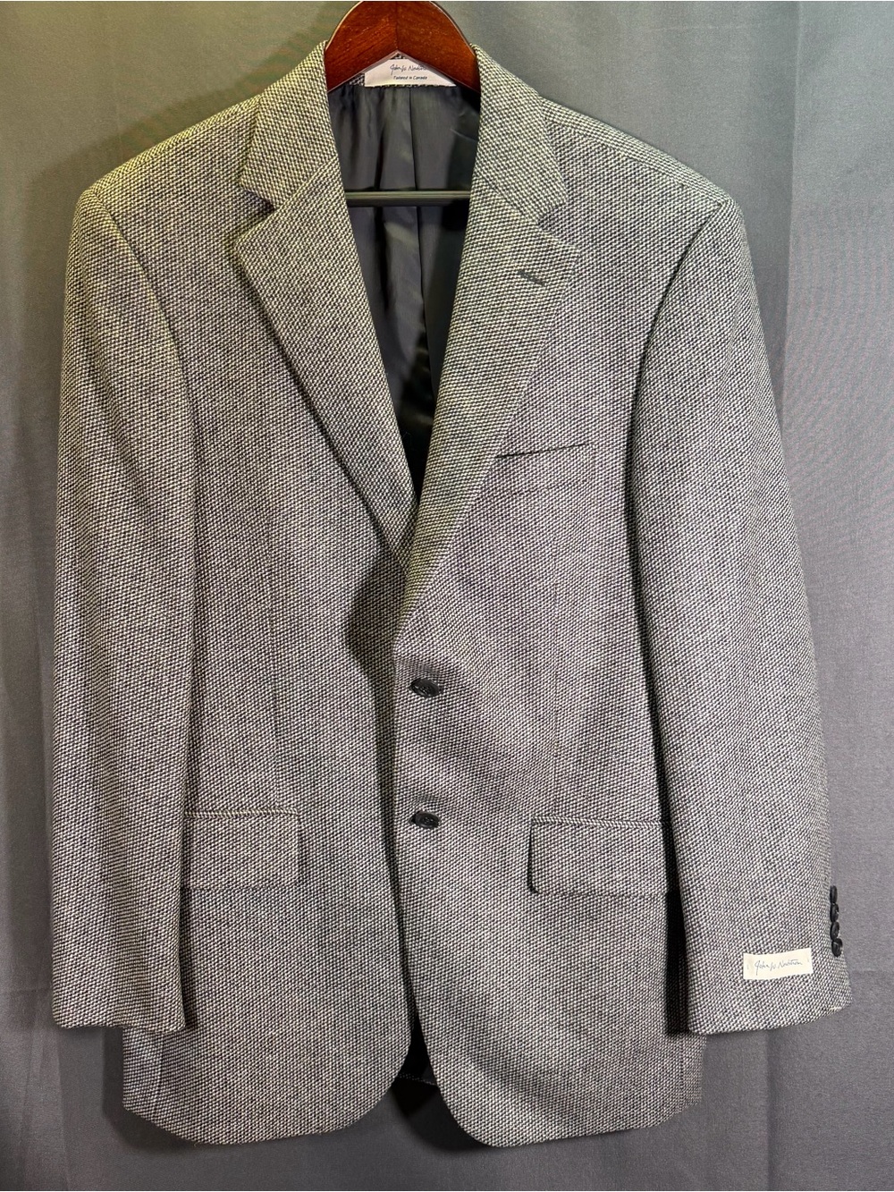 John W Nordstrom Ermenegildo Zegna Gray Blazer Sport Coat Wool Cashmere 48R